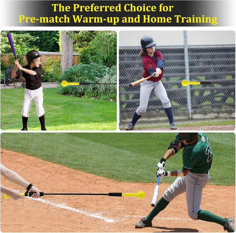 DEHAI Baseball Hitting Stick,Batting Practice Equipment for Baseball and Softball,Extended Handlebar with Grip Strap,Ideal One-on-One Baseball Training Equipment - Image 3